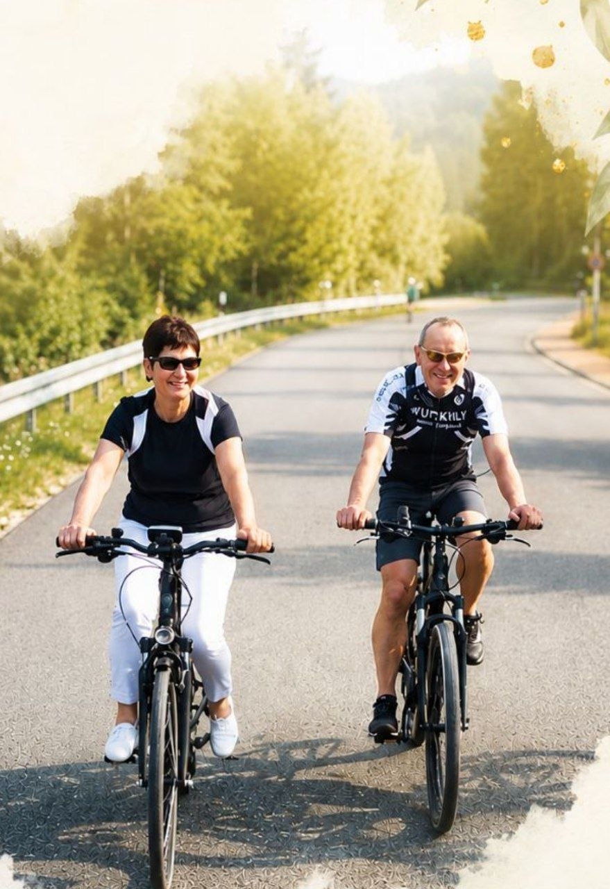 Monika Waldheim beim Radfahren